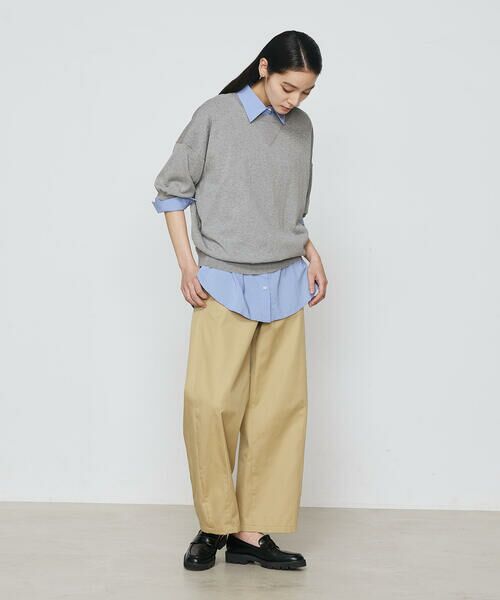 COMME CA PLATINUM / コムサ・プラチナ ニット・セーター | 強撚天竺編 ニットプルオーバー | 詳細4