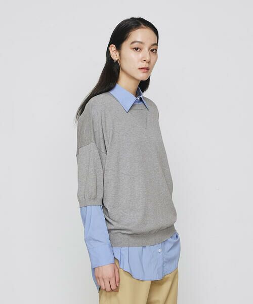 COMME CA PLATINUM / コムサ・プラチナ ニット・セーター | 強撚天竺編 ニットプルオーバー | 詳細5