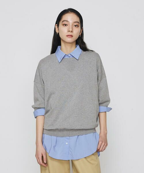 COMME CA PLATINUM / コムサ・プラチナ ニット・セーター | 強撚天竺編 ニットプルオーバー | 詳細6