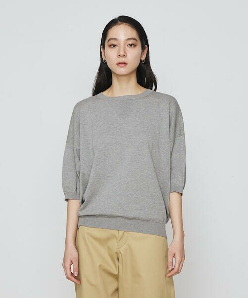 COMME CA PLATINUM / コムサ・プラチナ ニット・セーター | 強撚天竺編 ニットプルオーバー | 詳細9