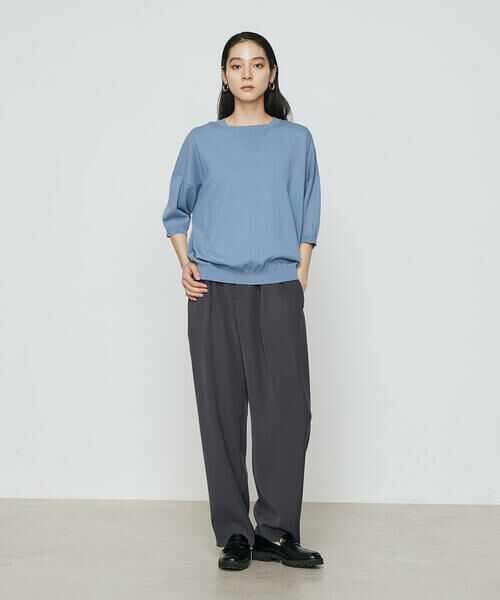 COMME CA PLATINUM / コムサ・プラチナ ニット・セーター | 強撚天竺編 ニットプルオーバー | 詳細17