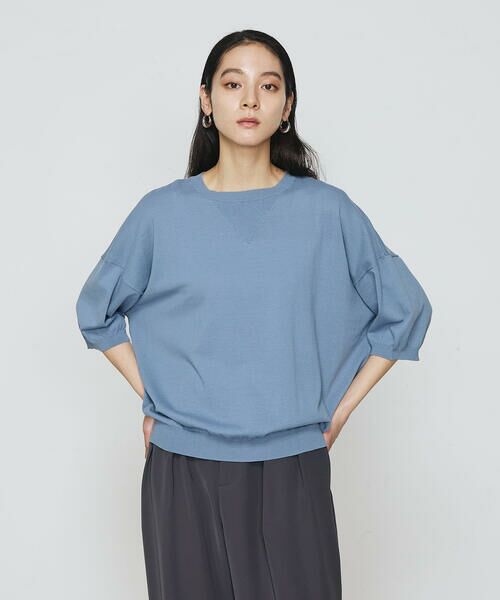 COMME CA PLATINUM / コムサ・プラチナ ニット・セーター | 強撚天竺編 ニットプルオーバー | 詳細20