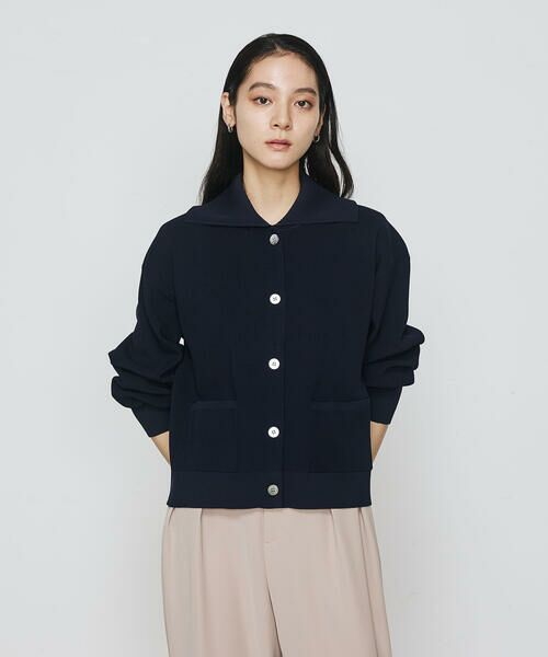 COMME CA PLATINUM / コムサ・プラチナ カーディガン・ボレロ | 片畦編 ニットカーディガン | 詳細2