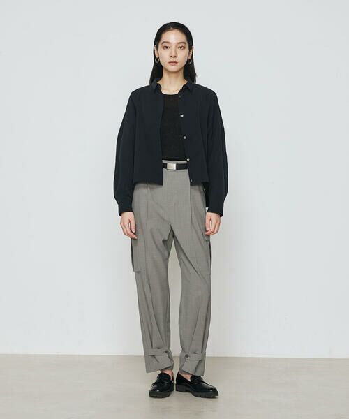 COMME CA PLATINUM / コムサ・プラチナ ブルゾン | ストレッチタフタ シャツブルゾン | 詳細2