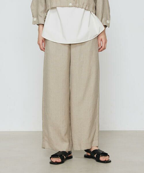 COMME CA PLATINUM / コムサ・プラチナ その他パンツ | 麻調合繊 ワイドパンツ | 詳細13