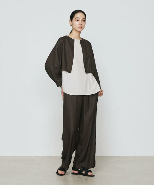 COMME CA PLATINUM / コムサ・プラチナ シャツ・ブラウス | 麻調合繊 レイヤードブルゾン | 詳細20