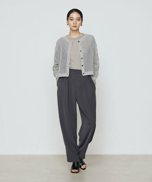 COMME CA PLATINUM / コムサ・プラチナ ニット・セーター | 【2WAY】和紙×peフリーゼヤーン スクエアメッシュカーディガン | 詳細4