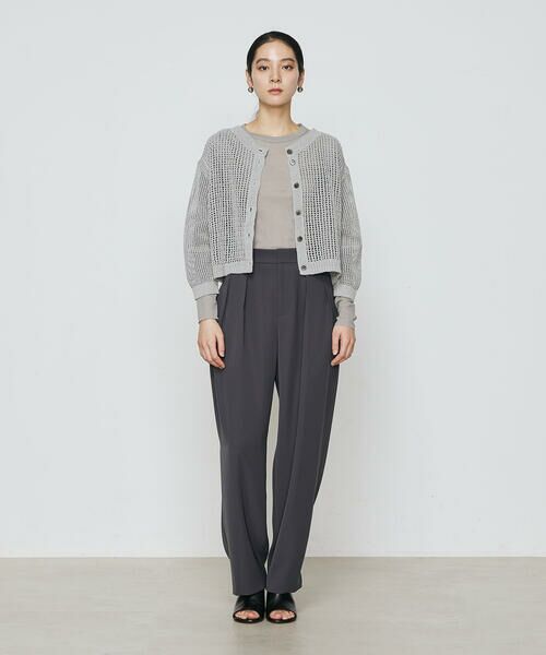 COMME CA PLATINUM / コムサ・プラチナ ニット・セーター | 【2WAY】和紙×peフリーゼヤーン スクエアメッシュカーディガン | 詳細5