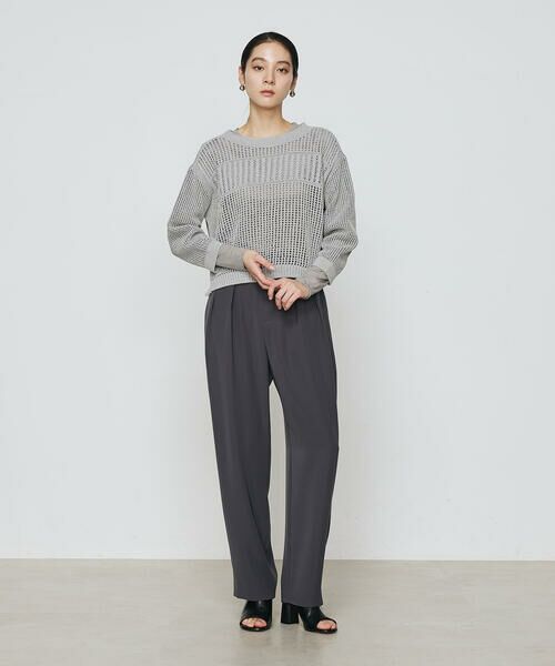 COMME CA PLATINUM / コムサ・プラチナ ニット・セーター | 【2WAY】和紙×peフリーゼヤーン スクエアメッシュカーディガン | 詳細6