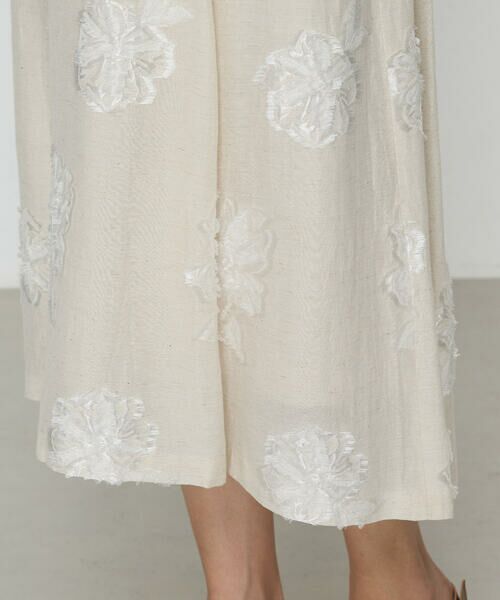 COMME CA PLATINUM / コムサ・プラチナ ロング・マキシ丈スカート | フラワージャカード アシンメトリースカート | 詳細7