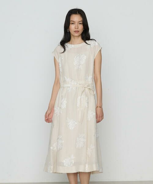COMME CA PLATINUM / コムサ・プラチナ ロング・マキシ丈ワンピース | フラワージャカード ドレス | 詳細5