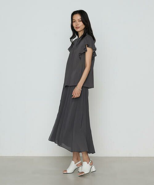 COMME CA PLATINUM / コムサ・プラチナ ロング・マキシ丈スカート | 【セットアップ対応】シャンブレーカッセン スカート | 詳細1