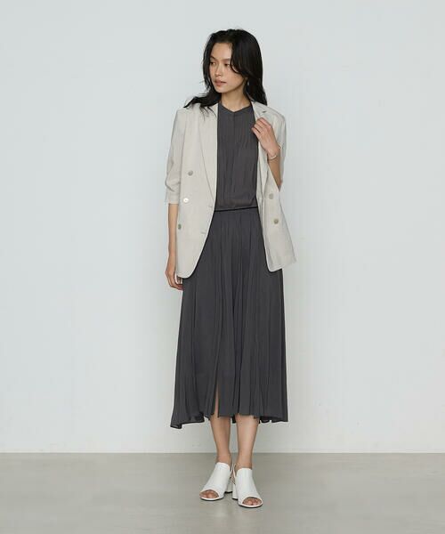 COMME CA PLATINUM / コムサ・プラチナ ロング・マキシ丈スカート | 【セットアップ対応】シャンブレーカッセン スカート | 詳細3