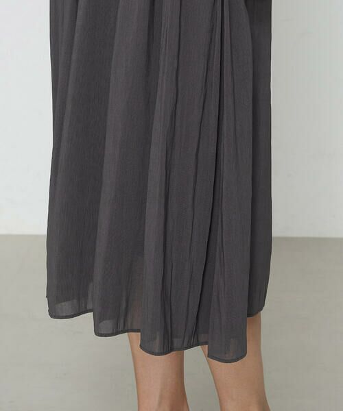 COMME CA PLATINUM / コムサ・プラチナ ロング・マキシ丈ワンピース | シャンブレーカッセン シャツドレス | 詳細12
