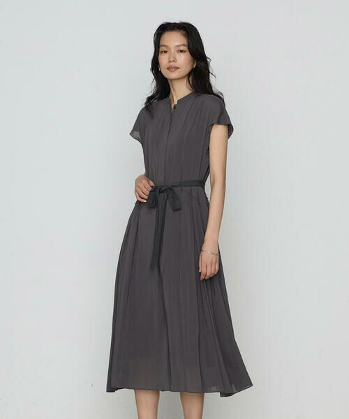 COMME CA PLATINUM / コムサ・プラチナ ロング・マキシ丈ワンピース | シャンブレーカッセン シャツドレス | 詳細4