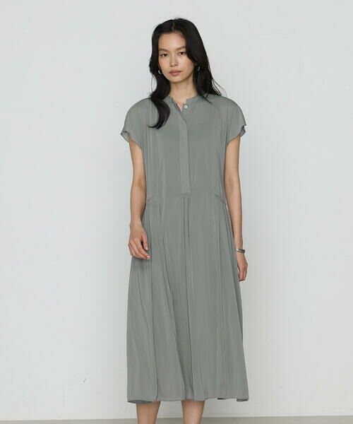 COMME CA PLATINUM / コムサ・プラチナ ロング・マキシ丈ワンピース | シャンブレーカッセン シャツドレス | 詳細24