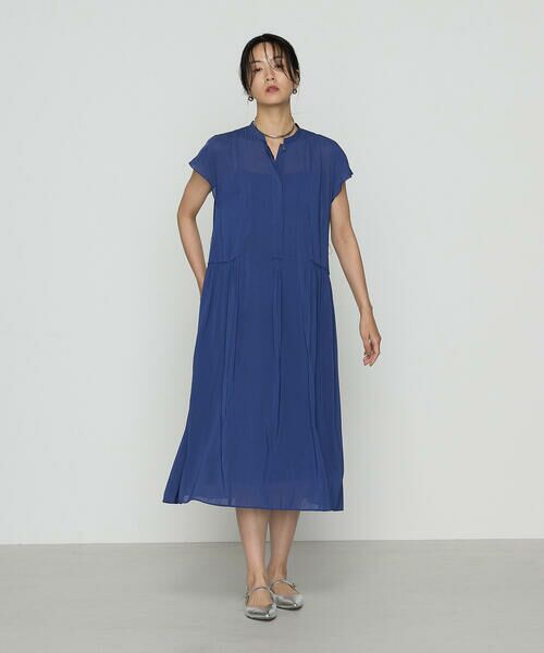 COMME CA PLATINUM / コムサ・プラチナ ロング・マキシ丈ワンピース | シャンブレーカッセン シャツドレス | 詳細26