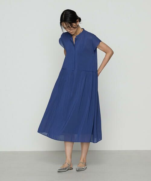COMME CA PLATINUM / コムサ・プラチナ ロング・マキシ丈ワンピース | シャンブレーカッセン シャツドレス | 詳細28