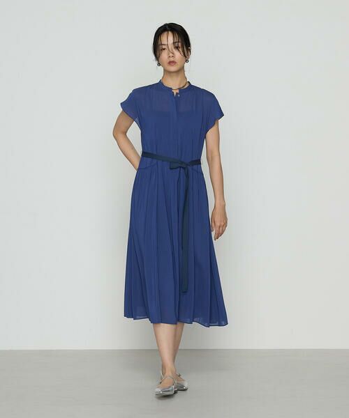 COMME CA PLATINUM / コムサ・プラチナ ロング・マキシ丈ワンピース | シャンブレーカッセン シャツドレス | 詳細29