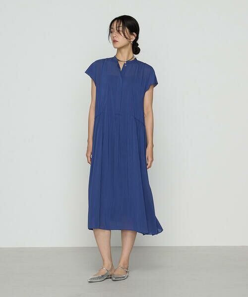 COMME CA PLATINUM / コムサ・プラチナ ロング・マキシ丈ワンピース | シャンブレーカッセン シャツドレス | 詳細30