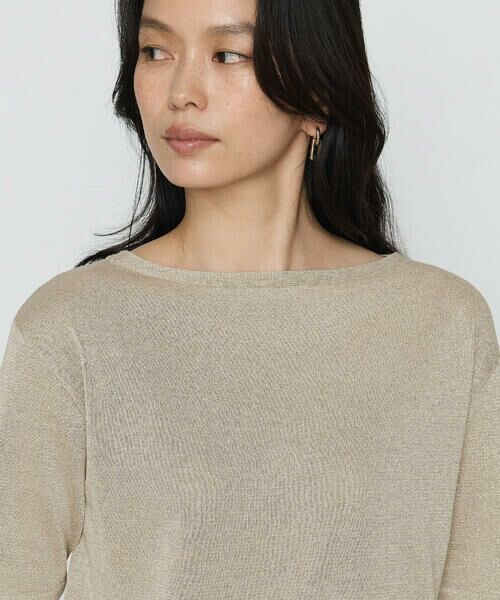 COMME CA PLATINUM / コムサ・プラチナ ニット・セーター | ラメリネンニット プルオーバー | 詳細15