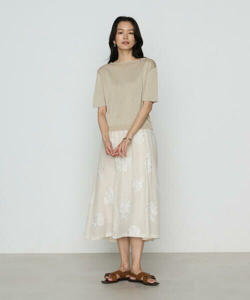 COMME CA PLATINUM / コムサ・プラチナ ニット・セーター | ラメリネンニット プルオーバー | 詳細10