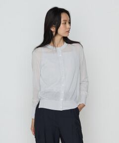 COMME CA PLATINUM / コムサ・プラチナ カーディガン・ボレロ | 綿アセテート カーディガン