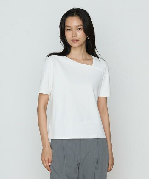 COMME CA PLATINUM/コムサ・プラチナ TCポンチ カットソー 01:シロ 9号 COMME CA PLATINUM/コムサ・プラチナ TCポンチ カットソー 01:シロ 9号