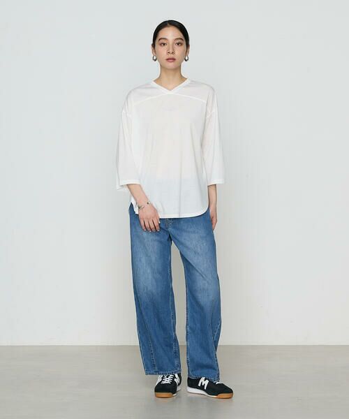 COMME CA PLATINUM / コムサ・プラチナ カットソー | 36Gポリエステル／レーヨン天竺 Vネックカットソー | 詳細1