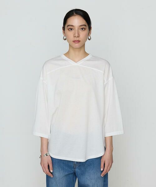 COMME CA PLATINUM / コムサ・プラチナ カットソー | 36Gポリエステル／レーヨン天竺 Vネックカットソー | 詳細8