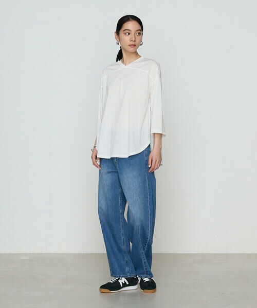 COMME CA PLATINUM / コムサ・プラチナ カットソー | 36Gポリエステル／レーヨン天竺 Vネックカットソー | 詳細2