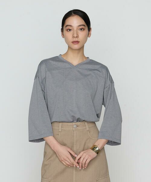 COMME CA PLATINUM / コムサ・プラチナ カットソー | 36Gポリエステル／レーヨン天竺 Vネックカットソー | 詳細18