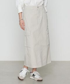 COMME CA PLATINUM / コムサ・プラチナ ロング・マキシ丈スカート | 80ozコットン逆目ツイル ロングスカート