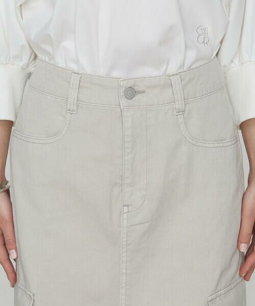 COMME CA PLATINUM / コムサ・プラチナ ロング・マキシ丈スカート | 80ozコットン逆目ツイル ロングスカート | 詳細8