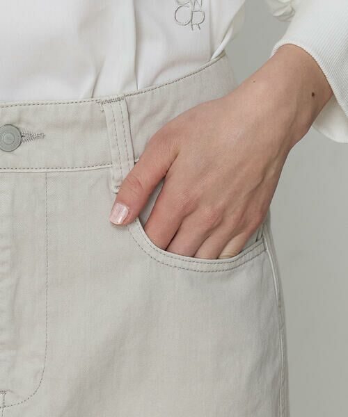 COMME CA PLATINUM / コムサ・プラチナ ロング・マキシ丈スカート | 80ozコットン逆目ツイル ロングスカート | 詳細9