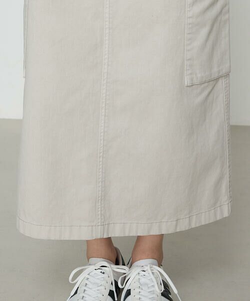 COMME CA PLATINUM / コムサ・プラチナ ロング・マキシ丈スカート | 80ozコットン逆目ツイル ロングスカート | 詳細11