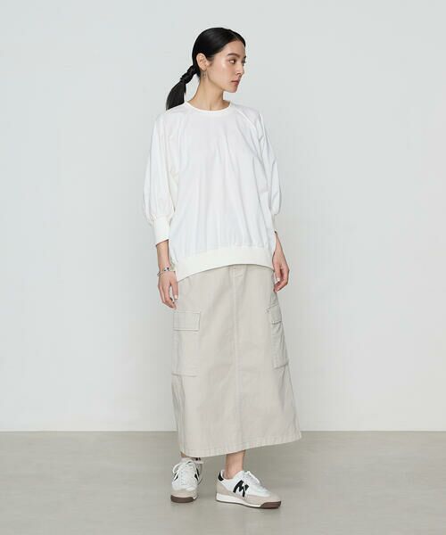 COMME CA PLATINUM / コムサ・プラチナ ロング・マキシ丈スカート | 80ozコットン逆目ツイル ロングスカート | 詳細2