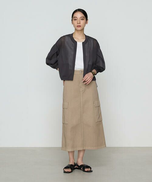 COMME CA PLATINUM / コムサ・プラチナ ロング・マキシ丈スカート | 80ozコットン逆目ツイル ロングスカート | 詳細15