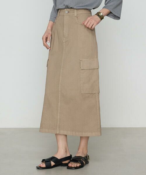 COMME CA PLATINUM / コムサ・プラチナ ロング・マキシ丈スカート | 80ozコットン逆目ツイル ロングスカート | 詳細16