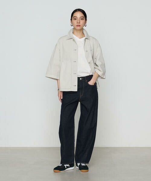 【OUR】きれいめブルゾン セール】 80ozコットン逆目ツイル カバーオール （ブルゾン