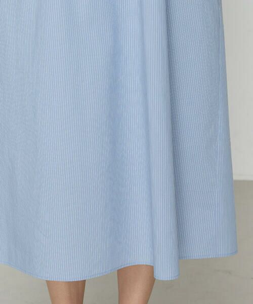 COMME CA PLATINUM / コムサ・プラチナ ミニ丈・ひざ丈ワンピース | コットンポプリンストライプ シャツワンピース | 詳細12
