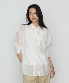 COMME CA PLATINUM / コムサ・プラチナ シャツ・ブラウス | シアーキュプラシルク シャツ