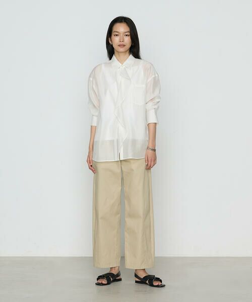 COMME CA PLATINUM / コムサ・プラチナ シャツ・ブラウス | シアーキュプラシルク シャツ | 詳細1