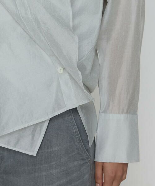 COMME CA PLATINUM / コムサ・プラチナ シャツ・ブラウス | シアーキュプラシルク シャツ | 詳細12