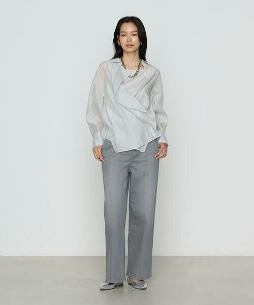 COMME CA PLATINUM / コムサ・プラチナ シャツ・ブラウス | シアーキュプラシルク シャツ | 詳細5