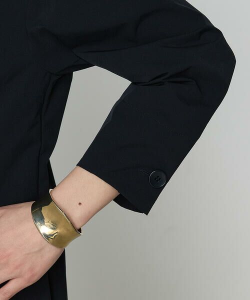 COMME CA PLATINUM / コムサ・プラチナ ロング・マキシ丈ワンピース | ストレッチタフタ シャツドレス | 詳細18