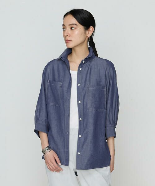 COMME CA PLATINUM / コムサ・プラチナ シャツ・ブラウス | オトナシャンブレー たっぷりシャツ | 詳細15