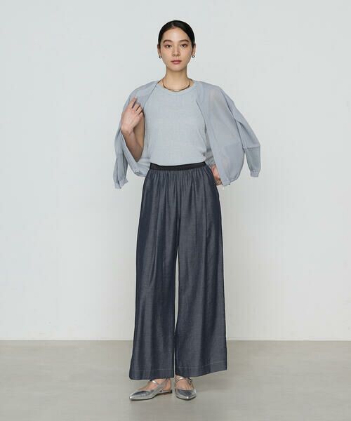 COMME CA PLATINUM / コムサ・プラチナ その他パンツ | オトナシャンブレー タックワイドパンツ | 詳細2