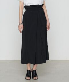 COMME CA PLATINUM / コムサ・プラチナ ロング・マキシ丈スカート | 【セットアップ対応】ナイロン2WAYストレッチ ラップ風スカート