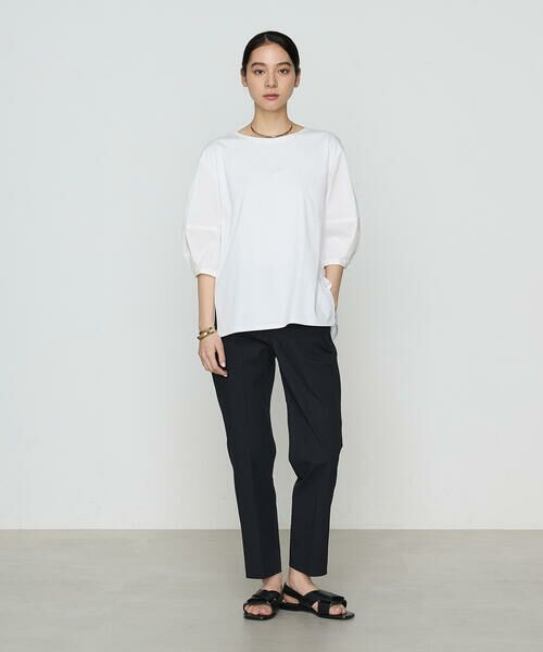 COMME CA PLATINUM / コムサ・プラチナ カットソー | プレーティング天竺 ドッキングプルオーバー | 詳細1